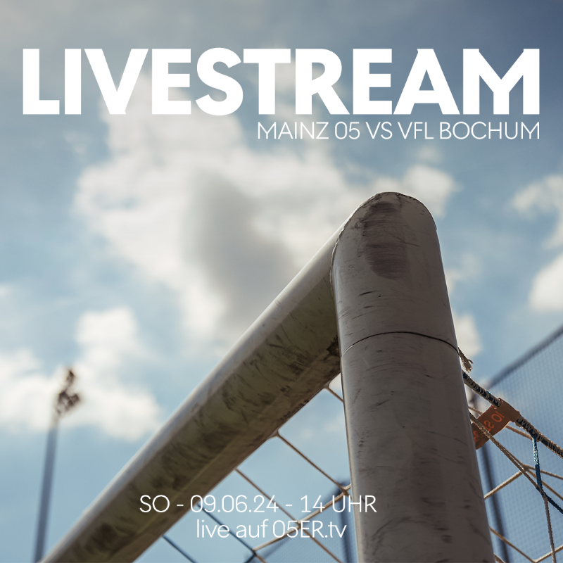 1FSVMainz05's tweet photo. 🔴 LIVESTREAM AUF https://t.co/wliWMNWrvk ⚪️

Am Sonntag bieten wir euch für das Relegations-Heimspiel einen Livestream auf https://t.co/wliWMNWrvk an. 📺

An der Tageskasse sind am Sonntag außerdem noch 150 Tickets ab 13 Uhr verfügbar. 🎫

#Mainz05 #Mainz05Frauen
