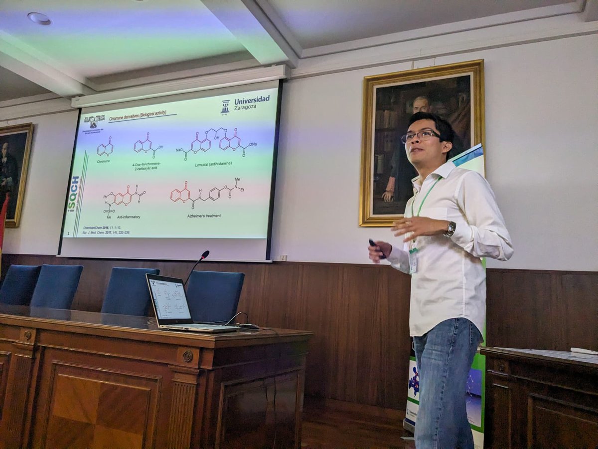 ISQCH (CSIC-UNIZAR) (@isqch) on Twitter photo The next flash presentation is by Juan Carlos Morales-Solís discussing his research on enantioselective synthesis of new heterocyclic hydroxyphosphonates <a href="/HOCAGroup/">Herrera Group (HOCA)</a>
<a href="/CSIC/">CSIC</a> <a href="/DPE_CSIC/">Postgrado CSIC</a> <a href="/unizar/">Universidad Zaragoza</a> <a href="/EscuelaUz/">Escuela de Doctorado UZ</a> <a href="/Ciencias_Unizar/">Ciencias_Unizar</a> <a href="/AragonCsic/">CSIC Aragón</a> #IIISimposioISQCH The next flash presentation is by Juan Carlos Morales-Solís discussing his research on enantioselective synthesis of new heterocyclic hydroxyphosphonates <a href="/HOCAGroup/">Herrera Group (HOCA)</a>
<a href="/CSIC/">CSIC</a> <a href="/DPE_CSIC/">Postgrado CSIC</a> <a href="/unizar/">Universidad Zaragoza</a> <a href="/EscuelaUz/">Escuela de Doctorado UZ</a> <a href="/Ciencias_Unizar/">Ciencias_Unizar</a> <a href="/AragonCsic/">CSIC Aragón</a> #IIISimposioISQCH