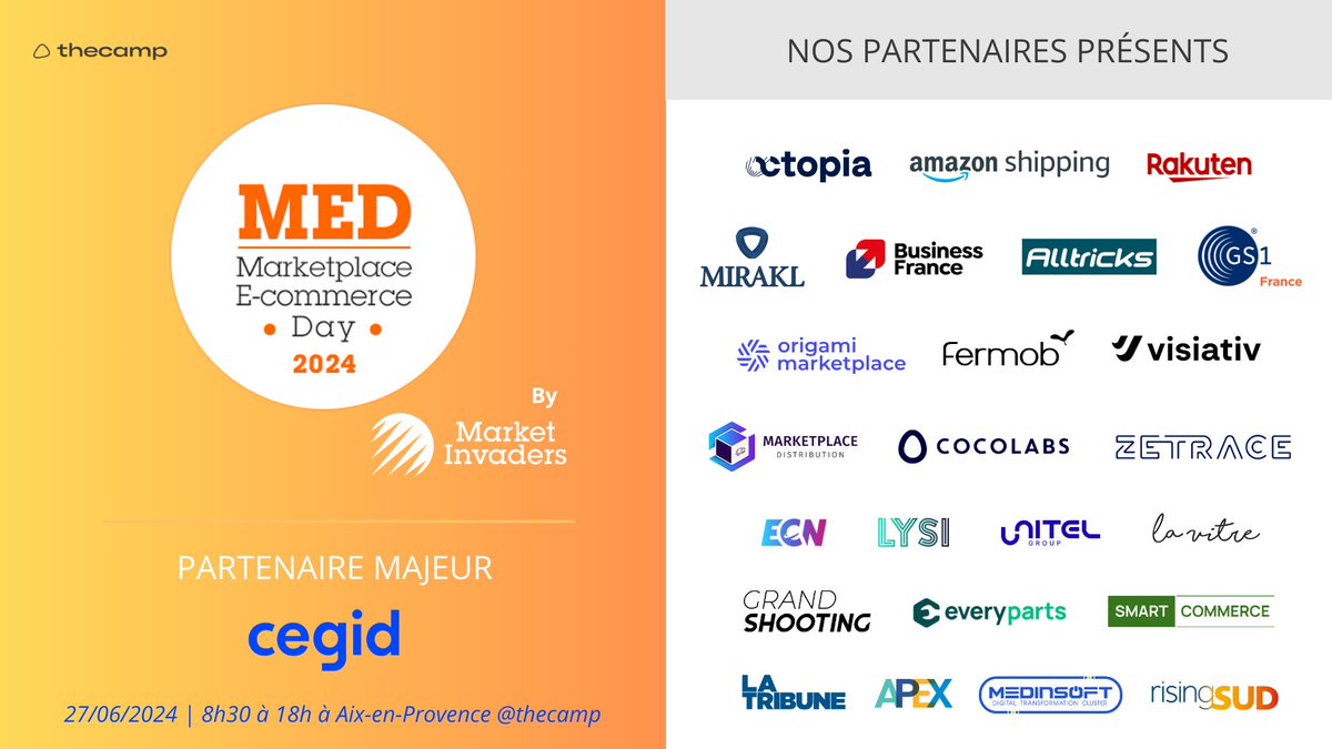 Le #Marketplace E-commerce Day 2024 approche à grands pas ! 🔔
Comment tirer parti des marketplaces dans un monde en transition ?
Rejoignez-nous le 27 juin à Aix-en-Provence pour échanger !
👉 Détails et réservation : ow.ly/JU2150SbF31
