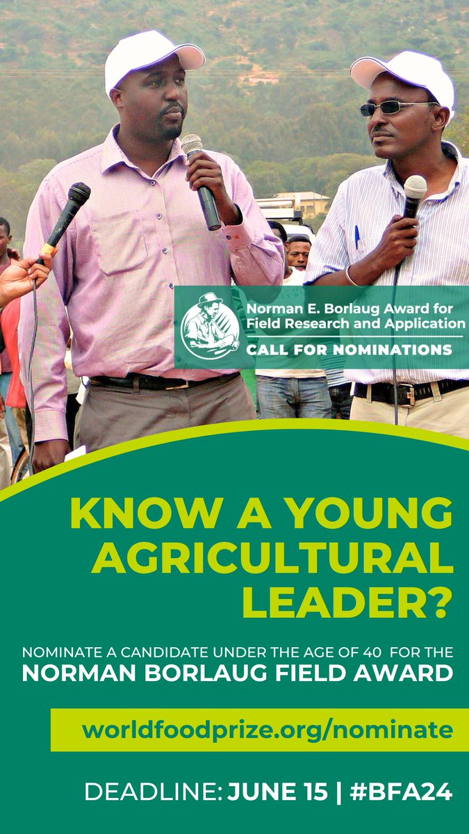 The Next Norm (@thenextnorm) on Twitter photo π <a href="/agmude/">Andrew Mude</a>βs innovative approach to financial protection for millions of herders
earned him the 2016 Borlaug Field Award!
Do you know a young researcher doing important work in food and #agriculture?
Submit your #BFA24 nomination today π bit.ly/2D4QINo π <a href="/agmude/">Andrew Mude</a>βs innovative approach to financial protection for millions of herders
earned him the 2016 Borlaug Field Award!
Do you know a young researcher doing important work in food and #agriculture?
Submit your #BFA24 nomination today π bit.ly/2D4QINo