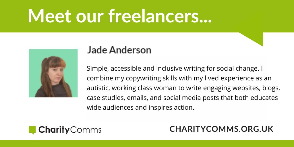 CharityComms's tweet image. If your charity is looking for extra #comms support, don&apos;t forget to check out our directory of wonderful #freelancers.

Meet @WebWriterJade who can help you with copywriting. bit.ly/3Vpdl8h #MeetAFreelancer