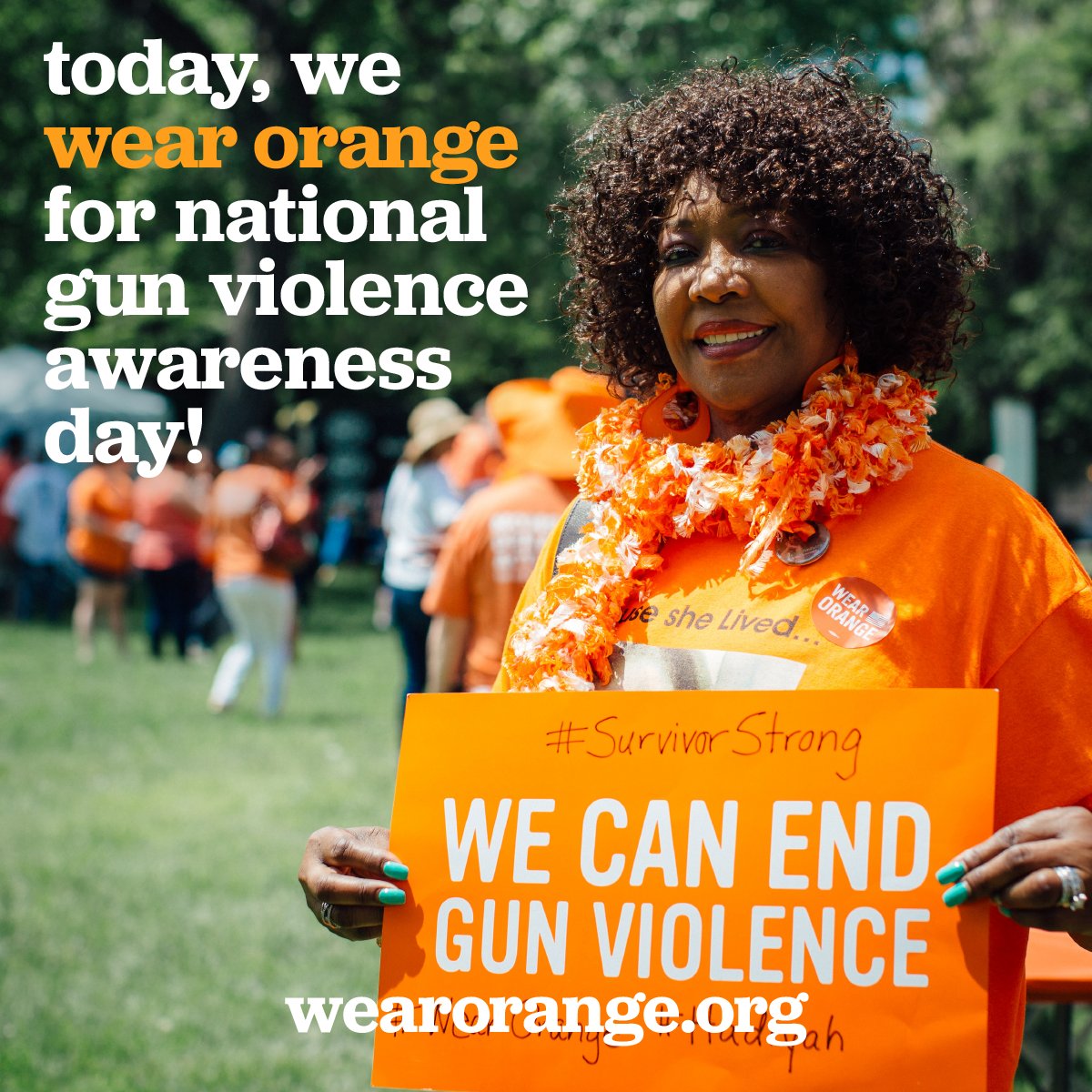 It’s National Gun Violence Awareness Day! Here’s how you can show your support!

🧡 Wear orange and share your pic on social media
🧡 Tell the world why you wear orange
🧡 Include the #WearOrange hashtag
🧡 Text ORANGE to 644-33 to find a Wear Orange Weekend event in your area!