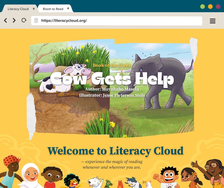 RoomtoRead's tweet photo. Moo-ve over and make room for our #bookoftheweek! 🐮 When Cow gets stuck in the mud, her friends refuse to help her. But with quick thinking and problem-solving skills, Cow saves the day! Find out how on #LiteracyCloud, Room to Read's digital library: https://t.co/jgWuj4RnZ2 https://t.co/hNZp9UqAge