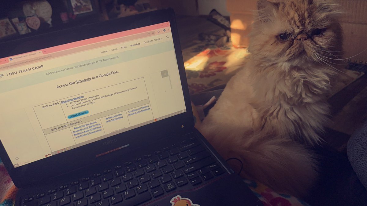 Adrian and I are patiently waiting for DSU Teach Camp to start!💃🏻