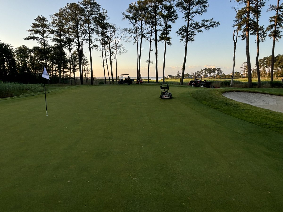 kdenuysturf's tweet photo. Jumped in on some greens cleanup this am at The Peninsula for member/ guest prep. Great job by Kevin and company over there, course is perfect for the weekend. 
#troongolf https://t.co/Js5OA8thoq