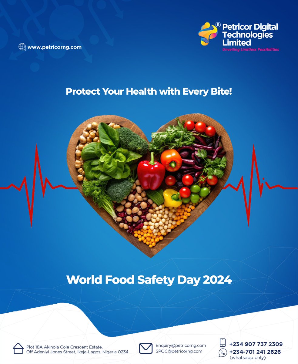 PetricorDTL's tweet photo. Happy World Food Safety Day. https://t.co/mcaDHa16IL