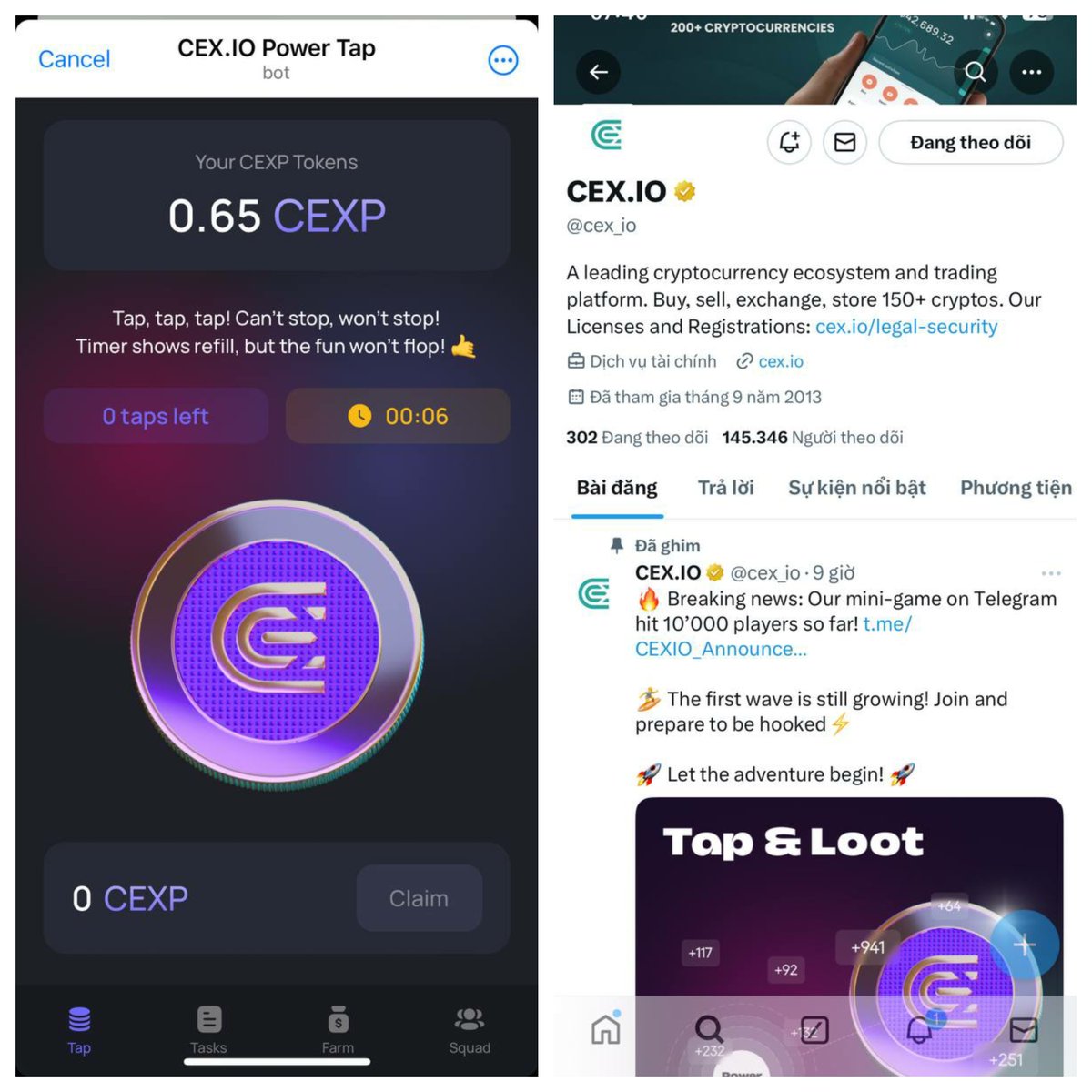 LeeJack_89's tweet photo. 🚀 HOTTEST CURRENTLY🚀 
🚀 CEX Exchange just launched #CDXP Tokens
Registration link : https://t.co/3O39IirhEE

Miner join group to get all BEST PROJECT : https://t.co/1WsKuvAZnJ

🎯 The group always opens chat so you can discuss buying and selling and to ensure your transactions are as safe as possible.
Exchange,Sell or Buy :
 🎯Pi Network
 🎯Sidra Coin
Please join the group for safe trading:
https://t.co/qnZm1VmCT3

We will make the transaction.
Join Us ! Thank you so much.

Like ❤️  |  Repost  🔄  |  Comment 🖍️

 #AZCoiner_Update