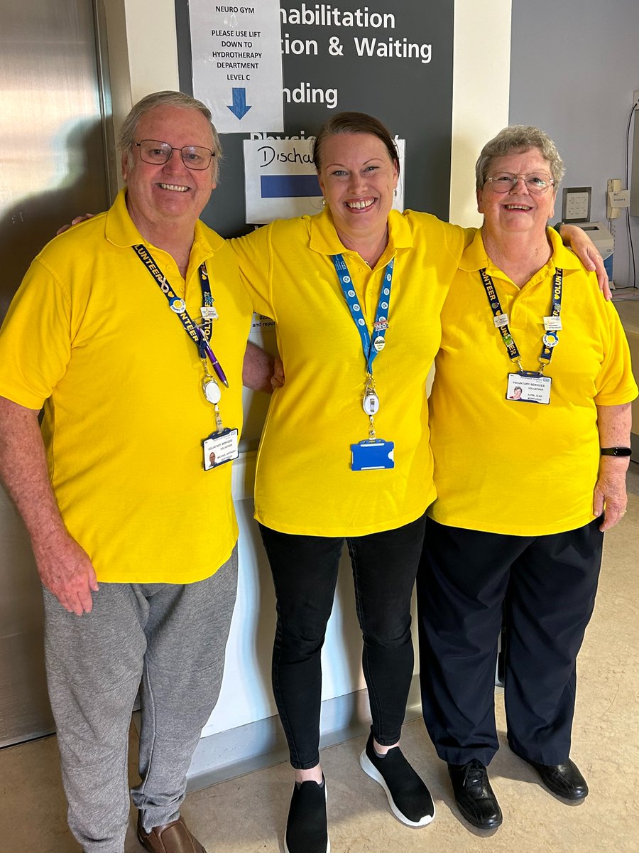 This morning I put on my volunteer sunshine top for a shift in our discharge lounge with Michael and Avril. They are just wonderful, and their actions give our patients a really positive last impression of our hospital. Thank you to all our wonderful volunteers #ProudtobePHU