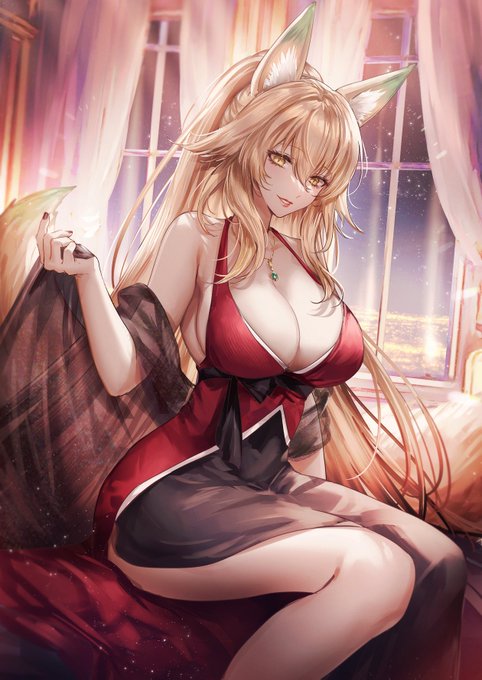 🌙Night with the fox in the crimson dress🦊 