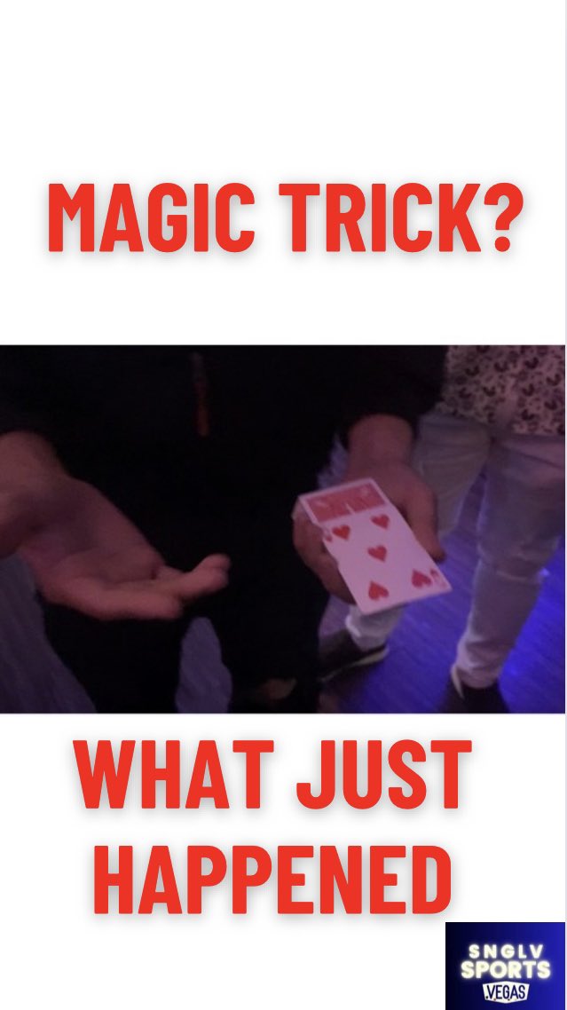 SportsNewsVegas's tweet image. The hand is quicker than the eyes 👀 
#magic #magictricks #cardtricks