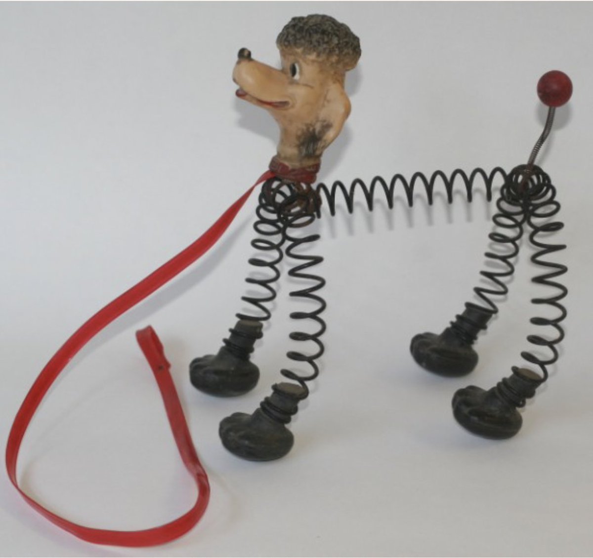 ctmuseum's tweet image. We are all ready to leap into #ArchivesPets for this month's #ArchivesHashtagParty. For those who couldn't have a real pet, there was this "Leaping Animal Toy" was patented by #Hartford resident William Brodrib in 1956. #toys #animaltoys #slinkydog