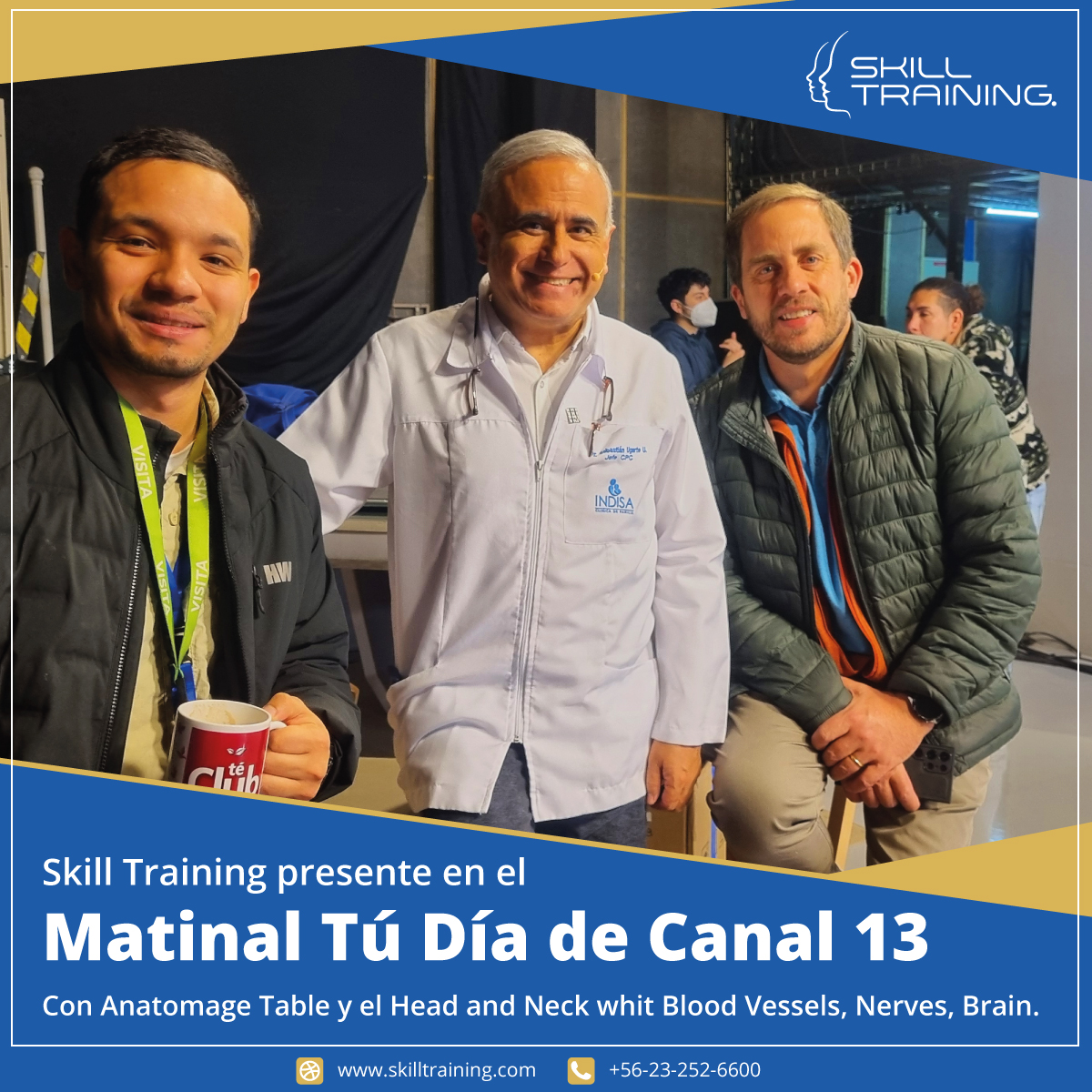 skilltraining's tweet image. Skill Training presente en el matinal &quot;Tú Día&quot; de Canal 13.
Durante 3 días, tuvimos el honor de participar en el programa &quot;Tú Día&quot; de Canal 13.

#skilltraining #anatomagetable #simulaciónclínica #canal13 #túdía