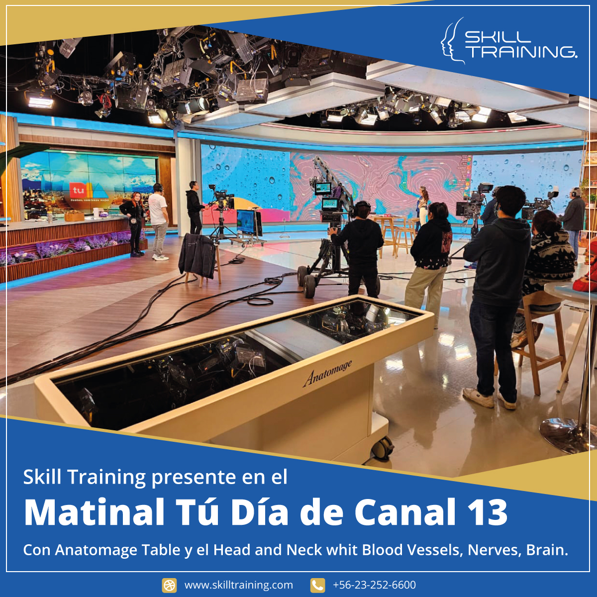 skilltraining's tweet image. Skill Training presente en el matinal &quot;Tú Día&quot; de Canal 13.
Durante 3 días, tuvimos el honor de participar en el programa &quot;Tú Día&quot; de Canal 13.

#skilltraining #anatomagetable #simulaciónclínica #canal13 #túdía