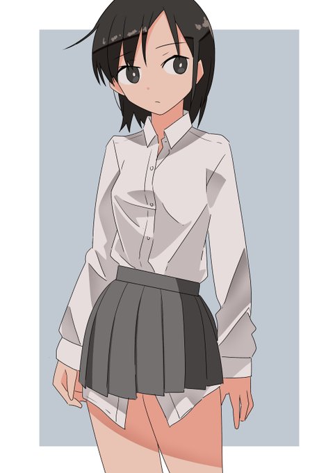 「looking to the side school uniform」 illustration images(Latest)