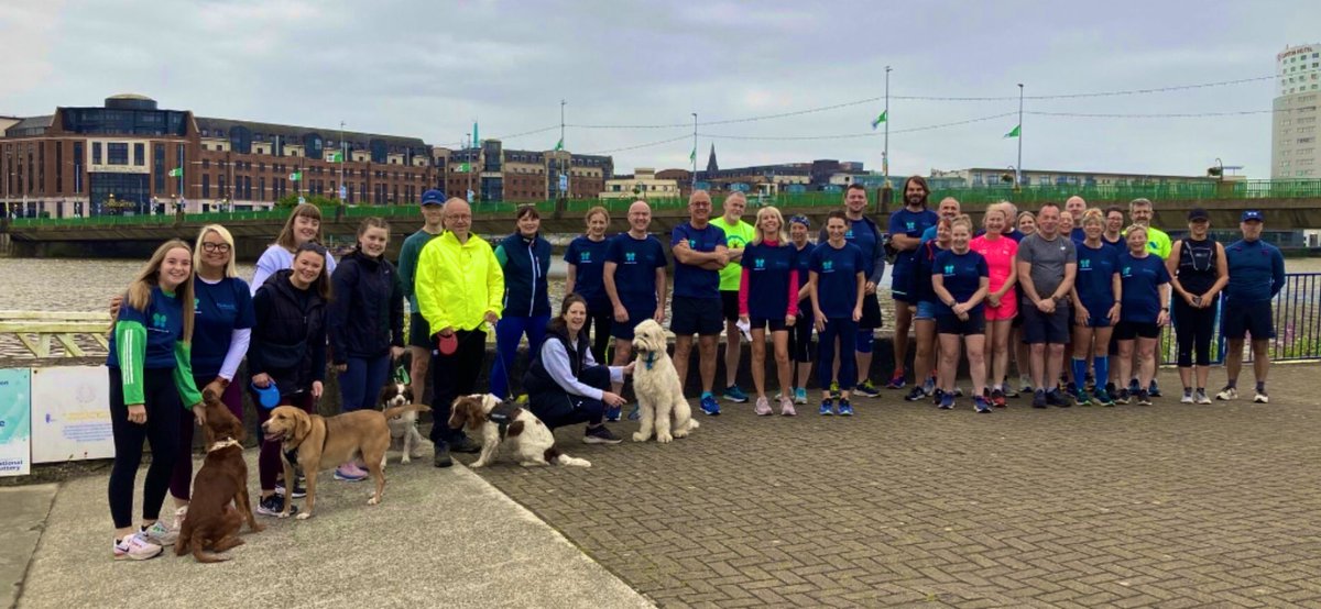 Fantastic crew for this months #MooreMorningRiverRun and puppy walk along the river with <a href="/MooreLimerick/">Moore Limerick</a> 💙🐾🫶🏻

#Limerick #limerickembrace