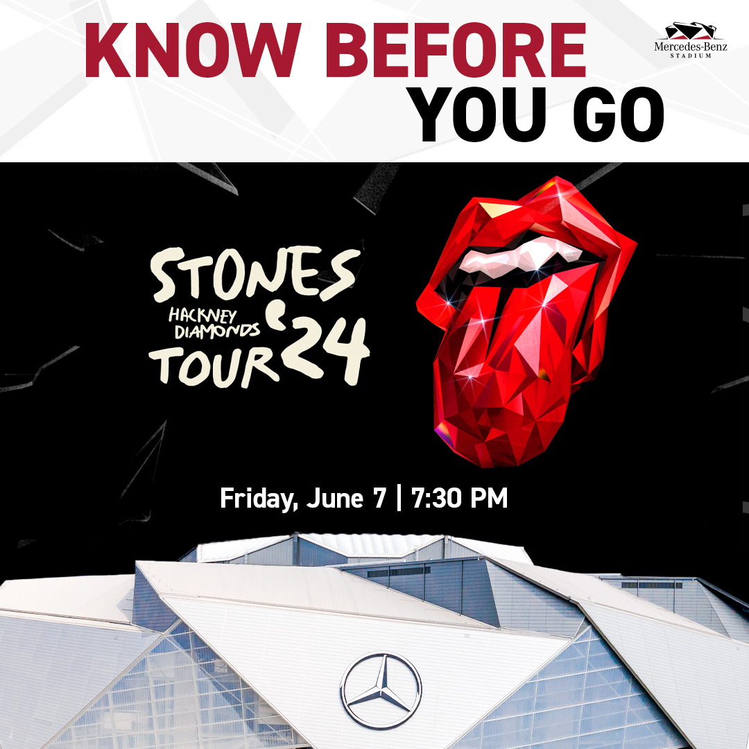 MBStadium's tweet photo. The Greatest Rock and Roll Band of All Time...TONIGHT at MBS! 

- Roof will be OPEN
- New tickets just released on @Ticketmaster 
Everything else you need to Know Before You Go ⬇️⬇️⬇️