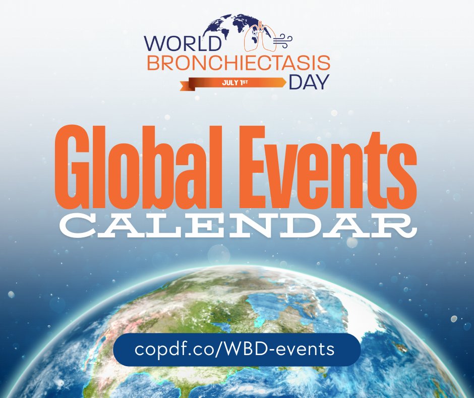 Did you know that you can find participating #WorldBronchiectasisDay #events in one spot? This global effort to raise awareness about #bronchiectasis is united by more than 20 international groups, including the COPD Foundation copdf.co/WBD-events #WorldBronchiectasisDay2024