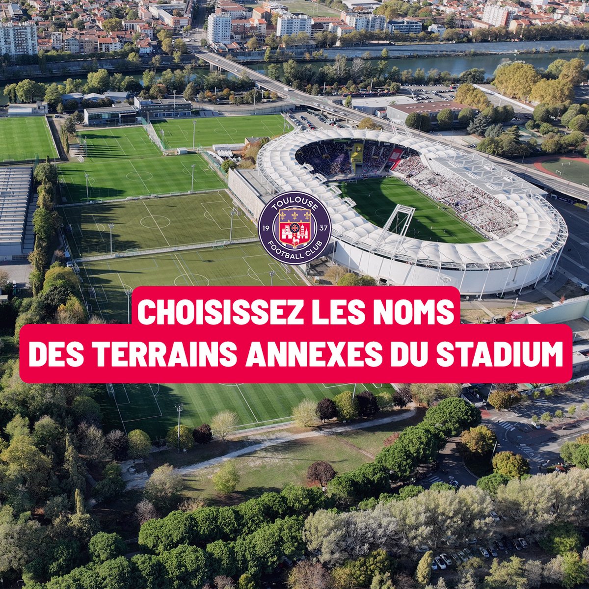 ToulouseFC's tweet photo. L'île du Ramier et notre Centre de Formation méritent leur réputation de pouponnières à champions. 

Et parce que leurs rêves 💭 débutent sur les annexes du Stadium, nous vous proposons de les baptiser du nom des plus prestigieux Pitchouns du Club 😈

Place à l'annexe 2 ⤵️