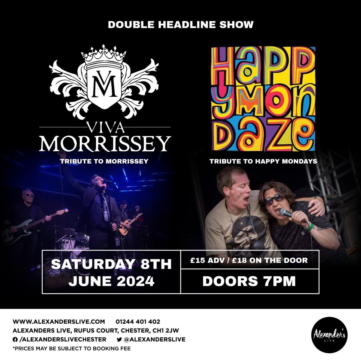 Tomorrow night in Chester we will be performing <a href="/AlexandersLive/">Alexander's</a> alongside our good friends <a href="/vivamorrisseyx/">morrissey</a> still tickets available ents24.com/chester-events…