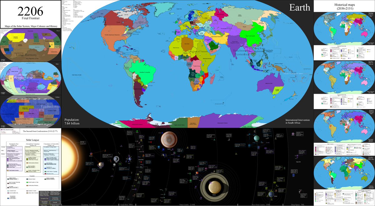 mikusingularity's tweet image. I find alternate history maps more interesting when they include settlements across the Solar System

&quot;2206: Final Frontier&quot; by Sera-Fim
deviantart.com/sera-fim/art/2…