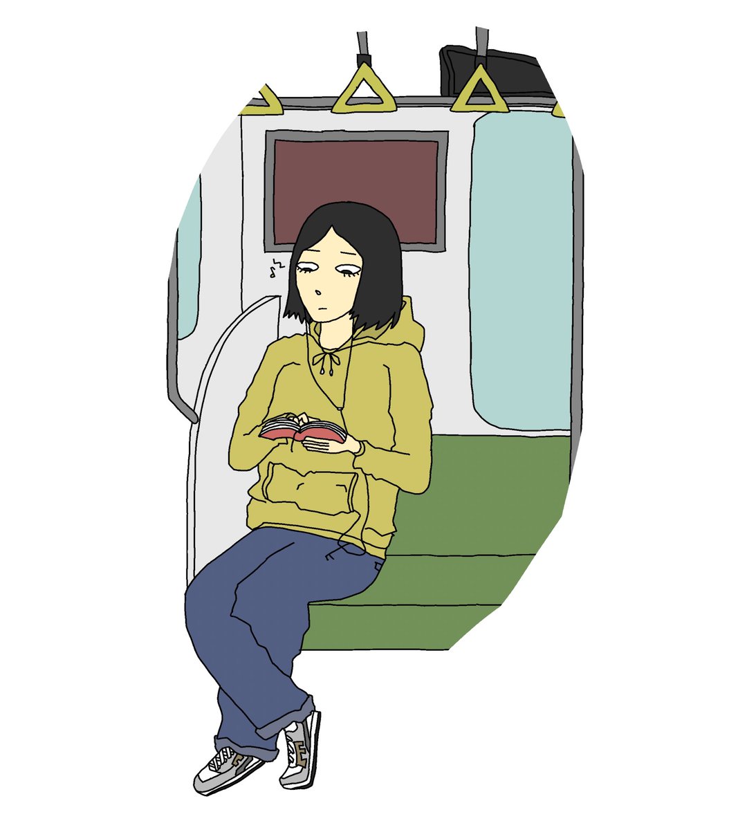 座る子〈電車〉
#イラスト #落書き