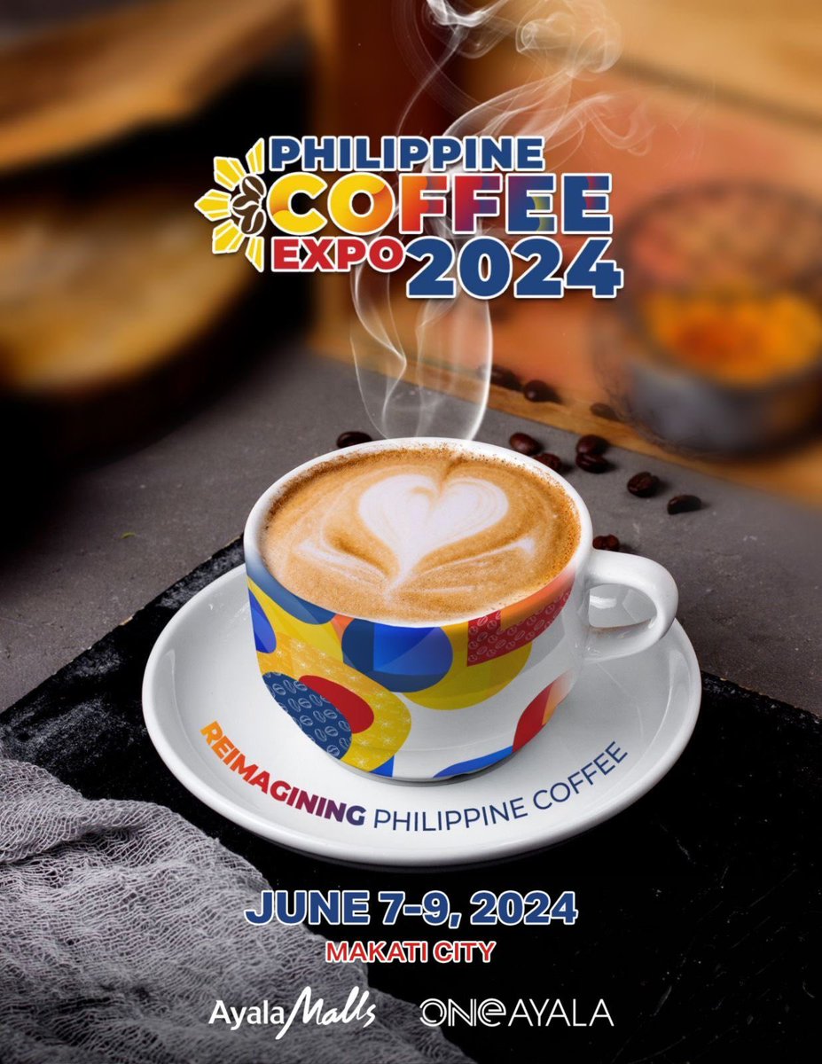 HelloTickelo's tweet image. Reimagine the future of Philippine Coffee 🤎

☕️ Philippine Coffee Expo 2024
🎟️ Happening on June 7-9
📍SPACE at One Ayala, Makati

Be part of this year’s expo for a chance to get big discounts, freebies, prizes, &amp;amp; more 🌟

tickets at tickelo.com/philippinecoff…