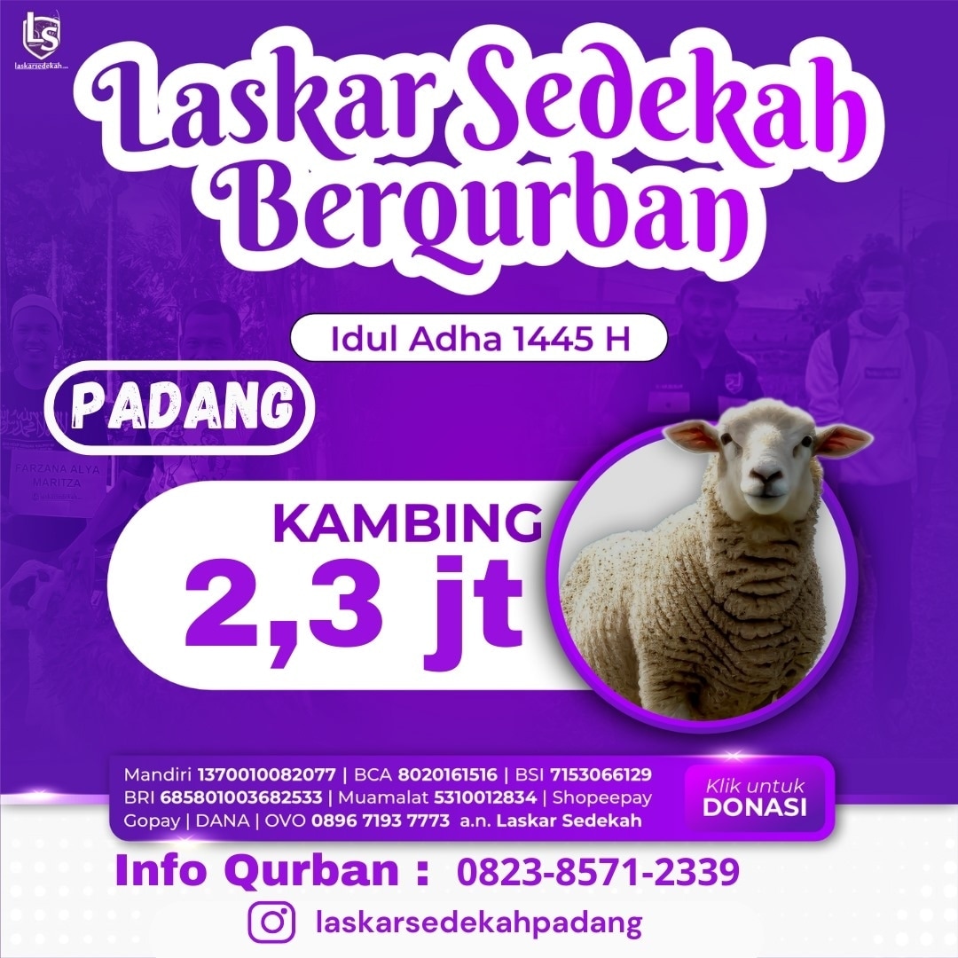 Saatnya Berqurban 

#laskarsedekahberqurban 
#iduladha #laskarsedekahpadang