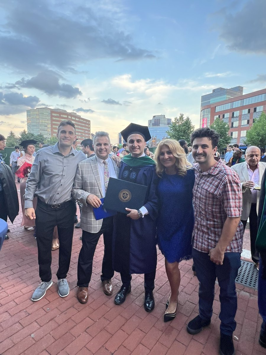 NickCozzarelli's tweet image. Since I was 11, I have been saying “I want to be a Doctor” and I can now say “I am a Doctor”. I’m grateful to be surrounded by my family and to celebrate this Doctor of Medicine milestone in the city my family first settled in when they came from Italy ☤🙏🏼💙💭🍾 #ItWasAllADream