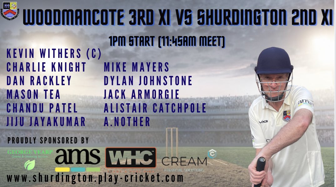 First XI welcome <a href="/camcricketclub/">Cam Cricket Club</a> to the SCG looking to bounce back after last weeks defeat, this weeks game is proudly sponsored by Home and Botanic Nightclub Cheltenham, meanwhile the 2nd XI travel to Stanway cricket club to take on @Cmonthecote3rds