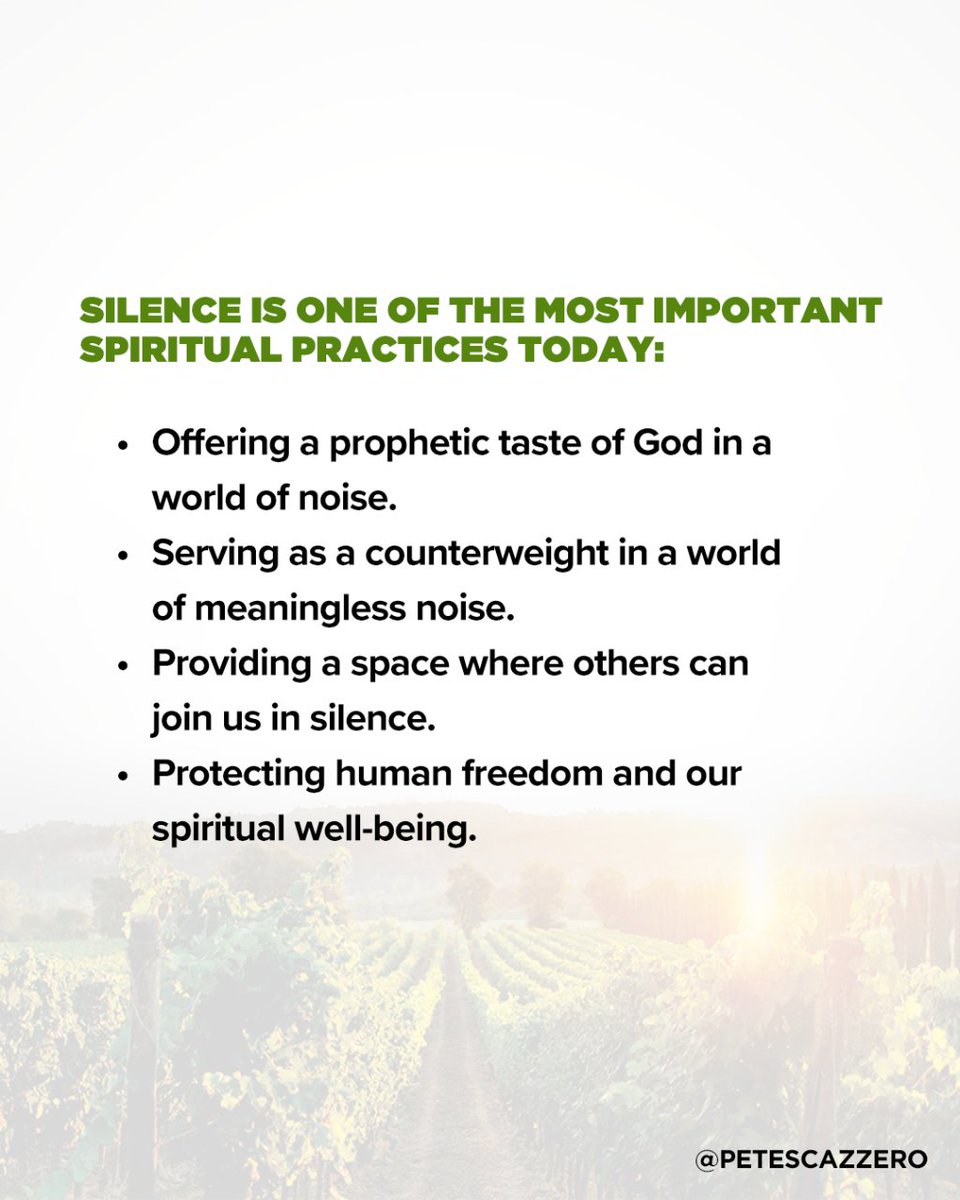Silence and solitude, said Dallas Willard, are the two most radical disciplines in the Western church Today.

Take a few minutes now to breathe and allow yourself to be still in God's presence.