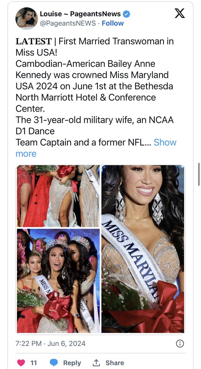 thevivafrei's tweet photo. Miss Alabama is morbidly obese, and “Miss” Maryland is a man. 

It is no longer a beauty pageant. It is the modern-day version of a “struggle session”. https://t.co/rkiZI2RPXk