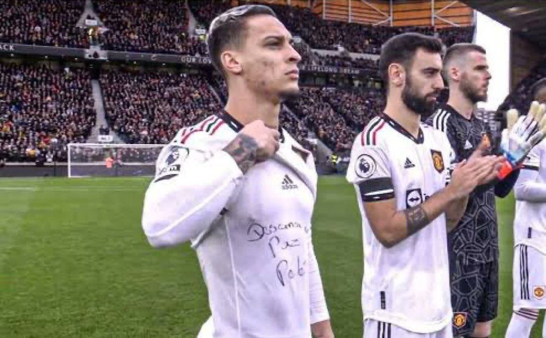 Antony is the only player in the history of football to show his undershirt message before kickoff because he knew he wasn’t going to score.