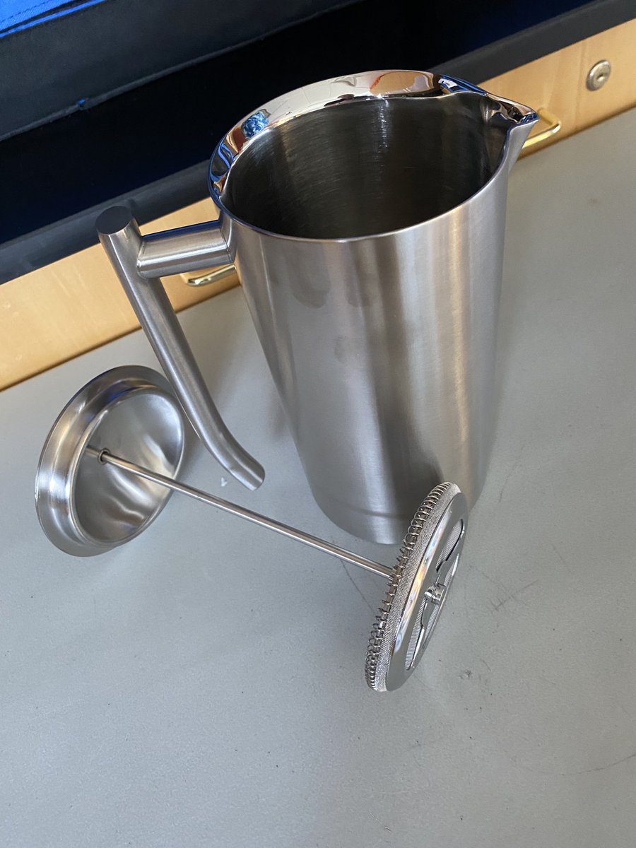 Can I tell you how much I love my work partners? My French press broke while cleaning it last week. This morning they presented me with… excuse me, something is in my eye…