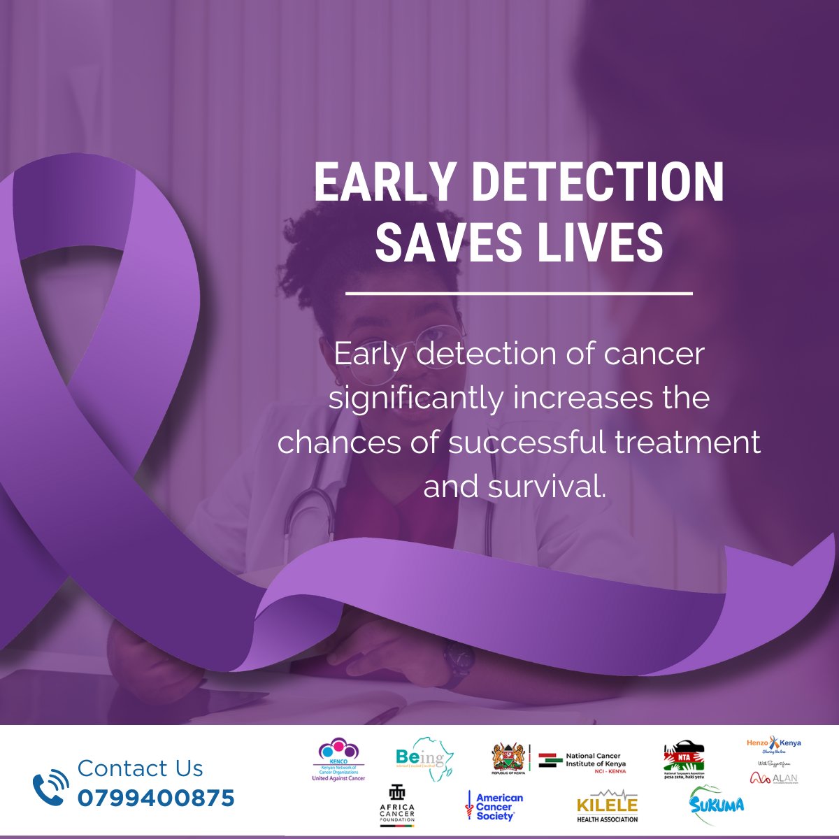 40% of cancers can be prevented by leading a healthy lifestyle. Go for regular screening. Early detection saves lives. #Cancer is curable if detected early. #NationalCancerSurvivorsMonth #ACancerFreeAfrica