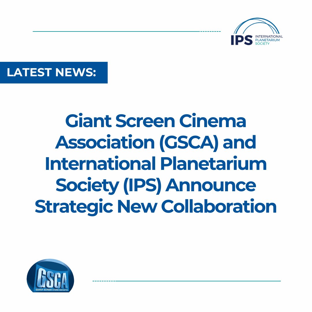 We are excited to share that IPS has partnered with the Giant Screen Cinema Association (GSCA) on a new strategic partnership aimed at enhancing and expanding the reach of immersive educational experiences worldwide. Learn more: cdn.ymaws.com/www.ips-planet…
