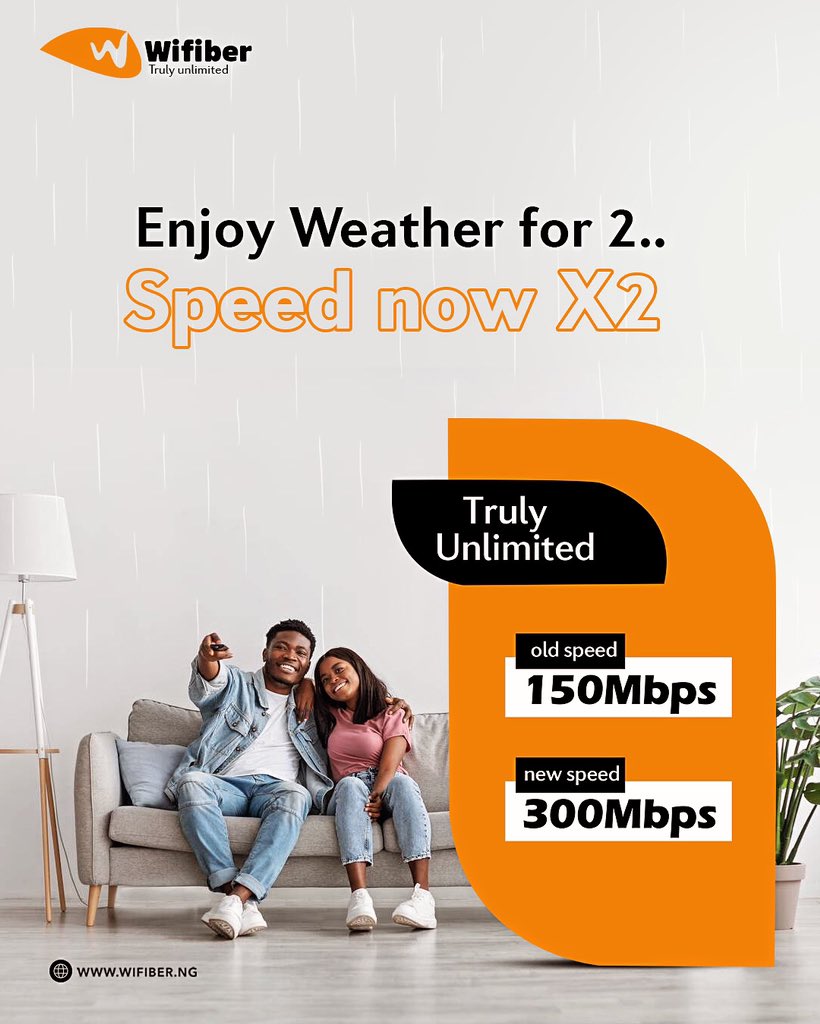 mywifiber's tweet photo. Rainy period comes with inconsistent network connectivity BUT NOT WITH WIFIBER.

We have also doubled our speed for you to enjoy seamless connectivity through this time and beyond.
Stay connected!
#Wifiber #TrulyUnlimited https://t.co/AHtvlzQtKl