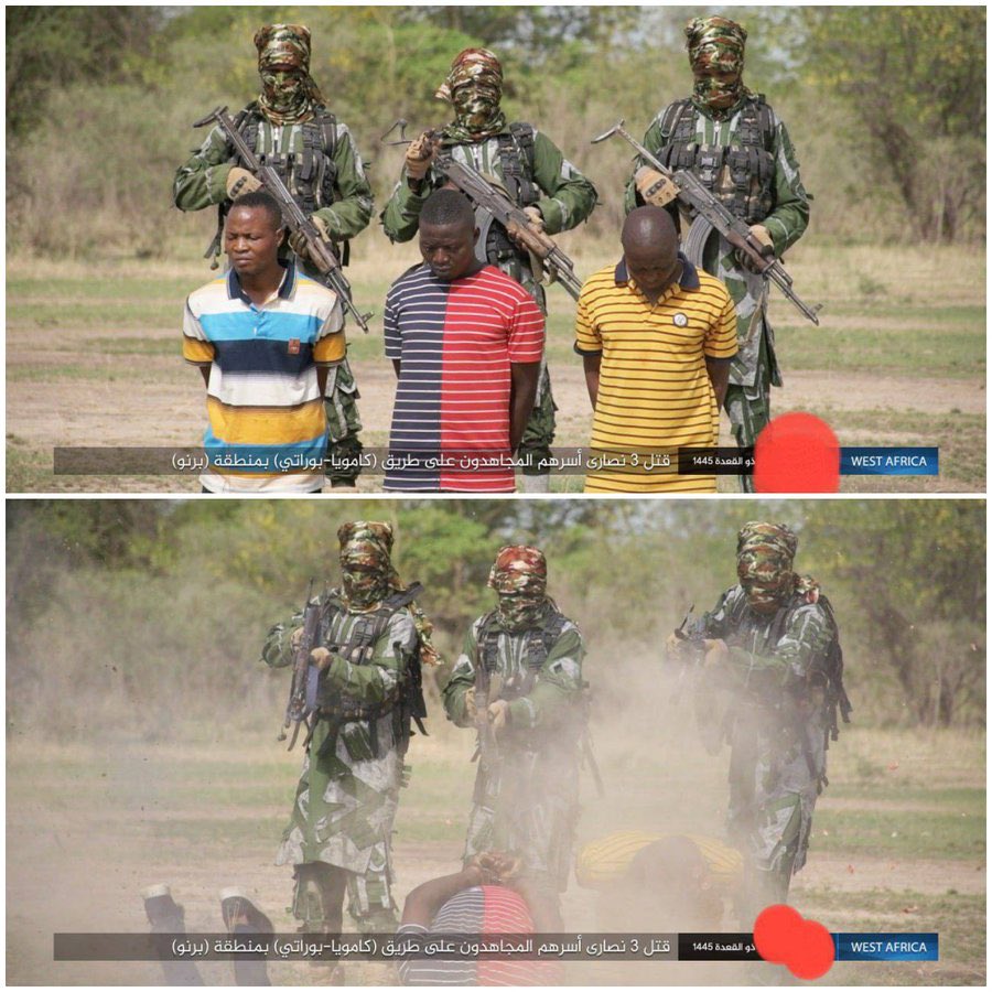 GabrielChocron's tweet photo. Cristianos ejecutados a sangre fría por terroristas islámicos de ISWAP (“el ISIS africano”) en Nigeria hace unos días.

¿Por qué nadie en el mundo habla de esto? https://t.co/IjcfqjtDfy