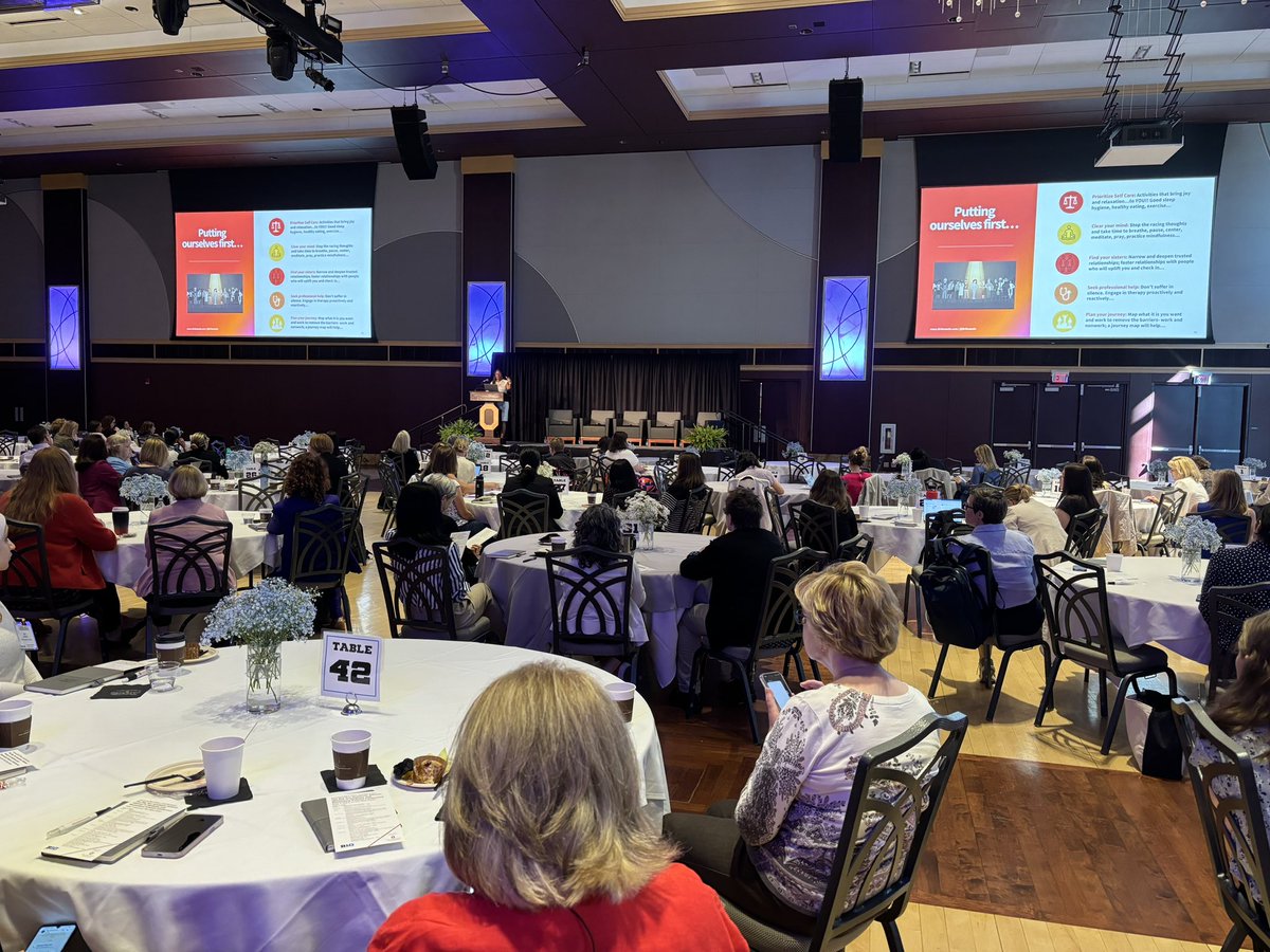 <a href="/DrNwando/">Nwando Olayiwola</a> “
Still our hearts…
Still our minds…
Be still…”

Thank you for the thoughtful, inspiring, actionable, and entertaining presentation, “First and foremost - the power of women leading in medicine &amp; science!”

#CommUNITYten <a href="/OSUWexMed/">The Ohio State University Wexner Medical Center</a> <a href="/OhioStateMed/">The Ohio State University College of Medicine</a> <a href="/BigTenAcademic/">Big Ten Academic</a>