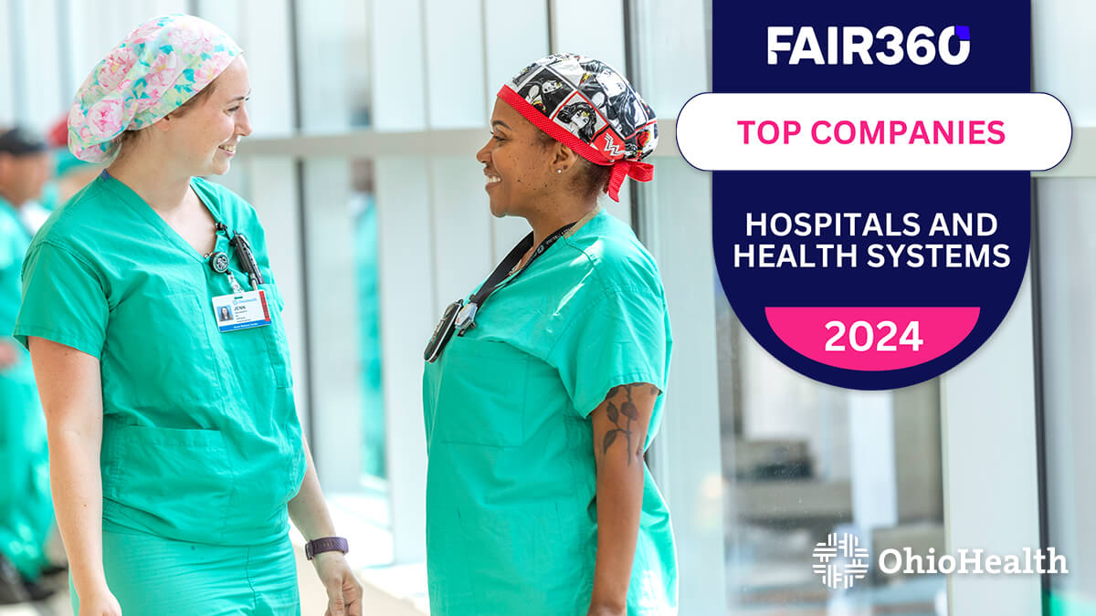 OhioHealth's tweet photo. OhioHealth has ranked in the @Fair360_ Top Hospitals and Health Systems 2024 list! Coming in at #7, we’re honored to be recognized for our continued commitment to a fair, diverse, and inclusive workplace. #OhioHealthForAll https://t.co/8G0YdL7cQR