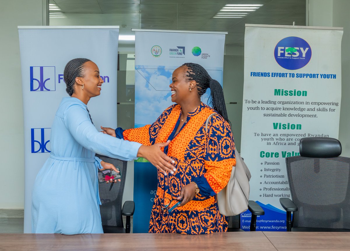 "This partnership ensures #RwandaGreenFund investments empower communities by enhancing financial literacy skills. We can equip Rwandans to make the most of the opportunities our initiatives create." <a href="/TeddyMugabo_/">Teddy Mpinganzima Mugabo</a>  CEO of #RwandaGreenFund
