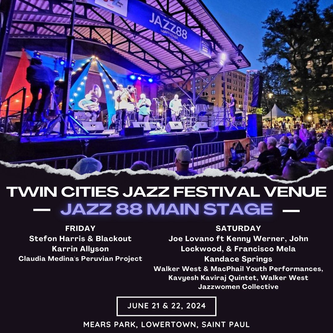 2 weeks to #tcjazzfest! <a href="/KBEMfm/">Jazz88 KBEM</a> Main Stage: Stefon Harris &amp; Blackout; Joe Lovano ft Kenny Werner John Lockwood &amp; Francisco Mela; Karrin Allyson; Kandace Springs; <a href="/claudiamedinaok/">Claudia Medina</a>; Kavyesh Kaviraj; <a href="/WalkerWestMusic/">WalkerWestMusic</a> Jazzwomen Collective; Walker West &amp; <a href="/macphailmusic/">MacPhail Center</a> youth.
