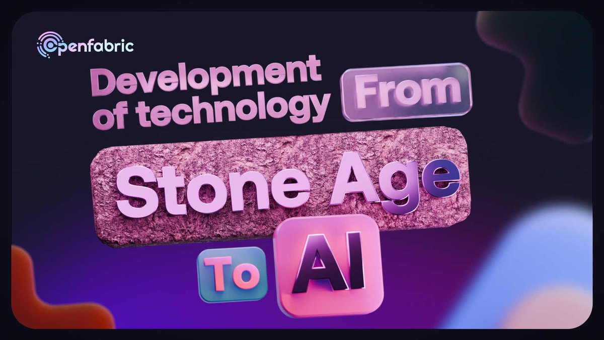 From the time of the first men, innovation has been key to the survival of the human race. From Stone Age to Ai.

Development in technology continues!

🤖Learn more about the development of technology: openfabric.ai/blog/developme…