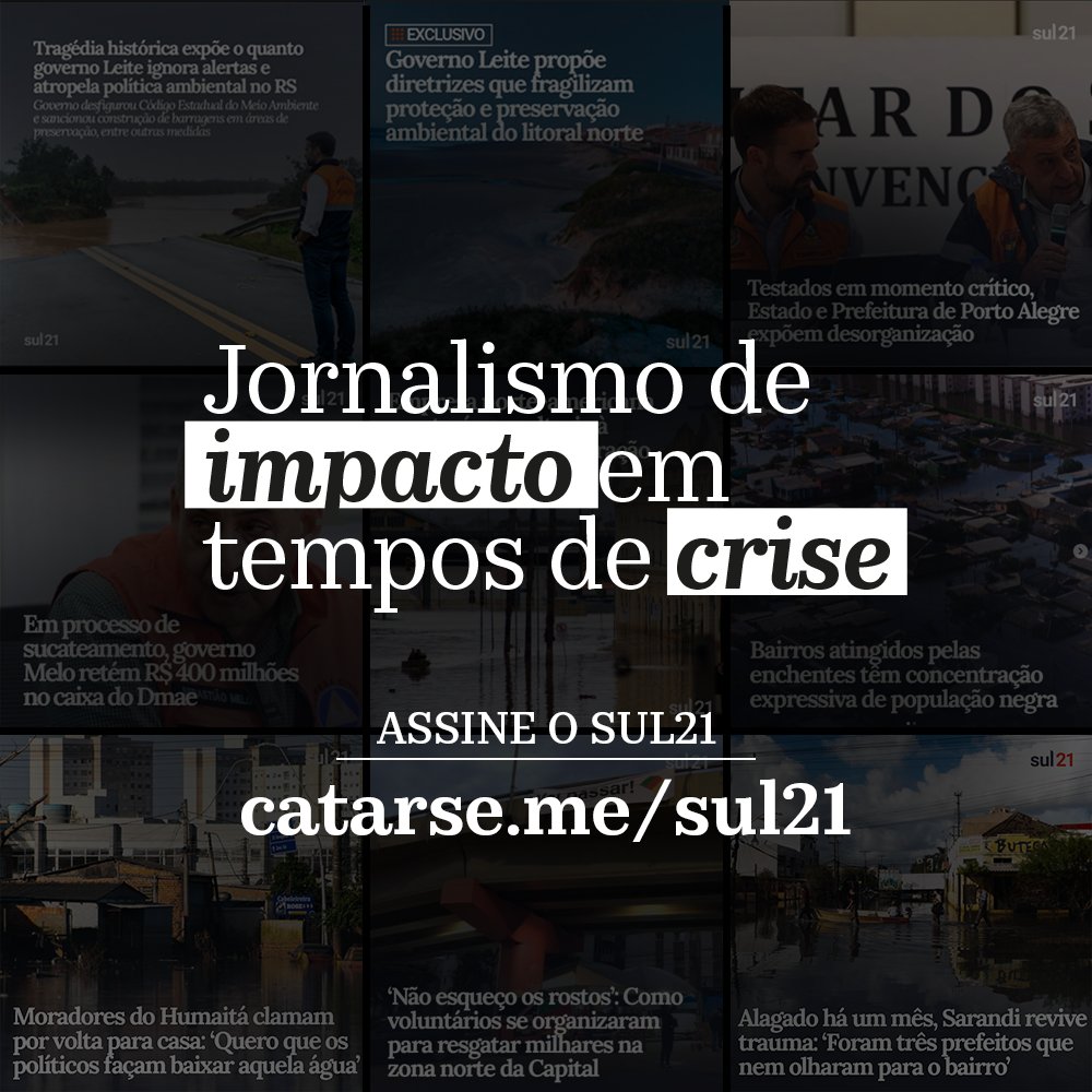 sulvinteum's tweet photo. No Sul21, produzimos jornalismo de impacto em tempos de crise. Mas, para que possamos continuar trabalhando em reportagens de interesse público, investigando, denunciando e cobrando as autoridades, precisamos de ajuda. Assine o Sul21 e fortaleça o nosso trabalho 📲 https://t.co/WAgofRFPP2