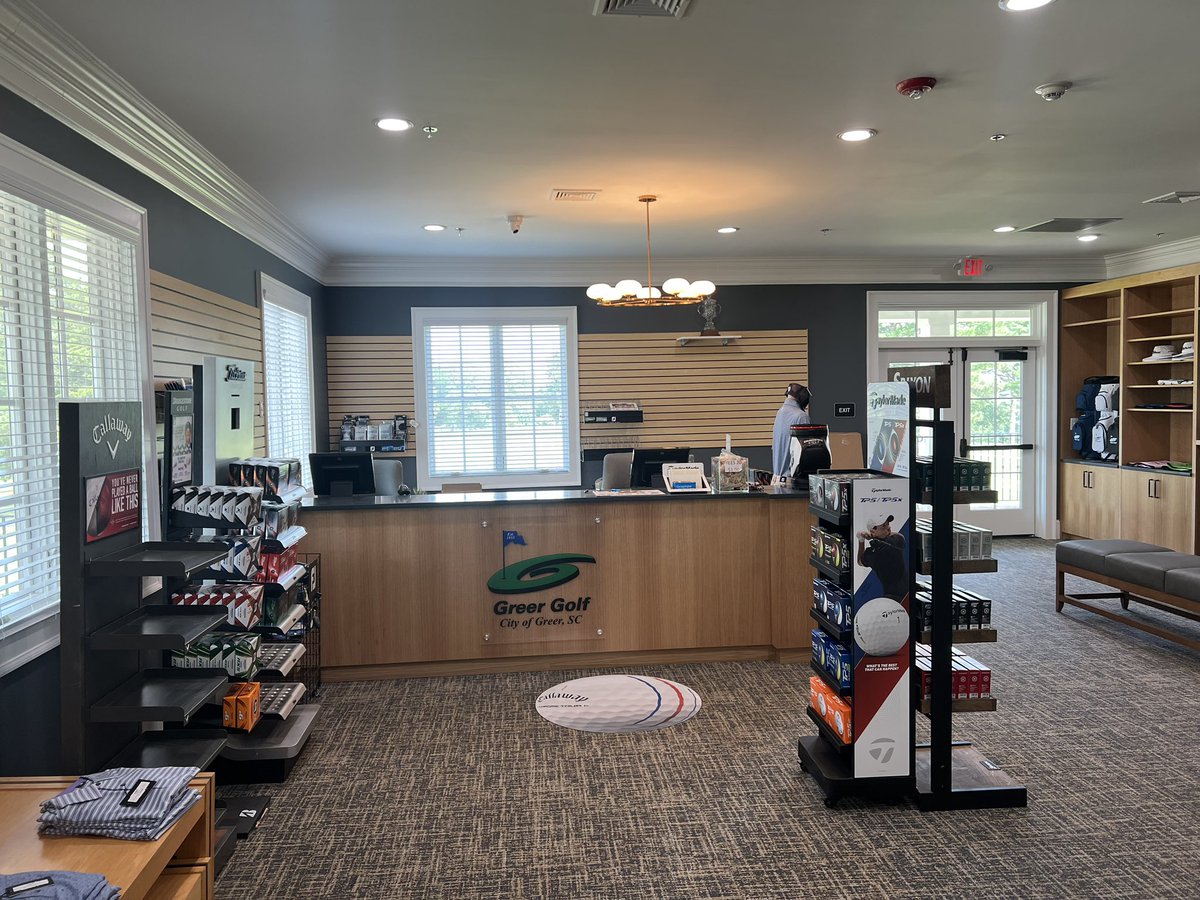 GreerGolfCourse's tweet image. 🤩Our renovated pro shop is NOW OPEN! We can’t wait to welcome you back in. ⛳️