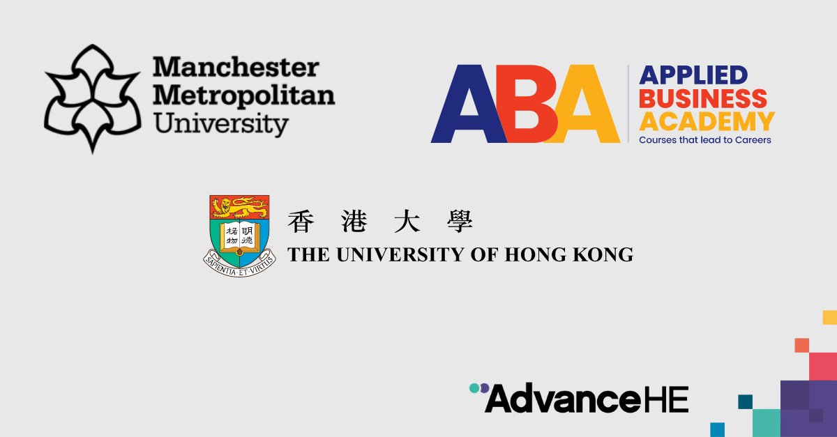 AdvanceHE's tweet photo. We are pleased to continue our membership journey with @HKUniversity, @ManMetUni and @ABAcademyLondon for the 2024-25 academic year - we look forward to our ongoing work together. Discover the exclusive benefits our members enjoy https://t.co/oaCRVZpNvS. #HigherEd https://t.co/EcNtmJKl09
