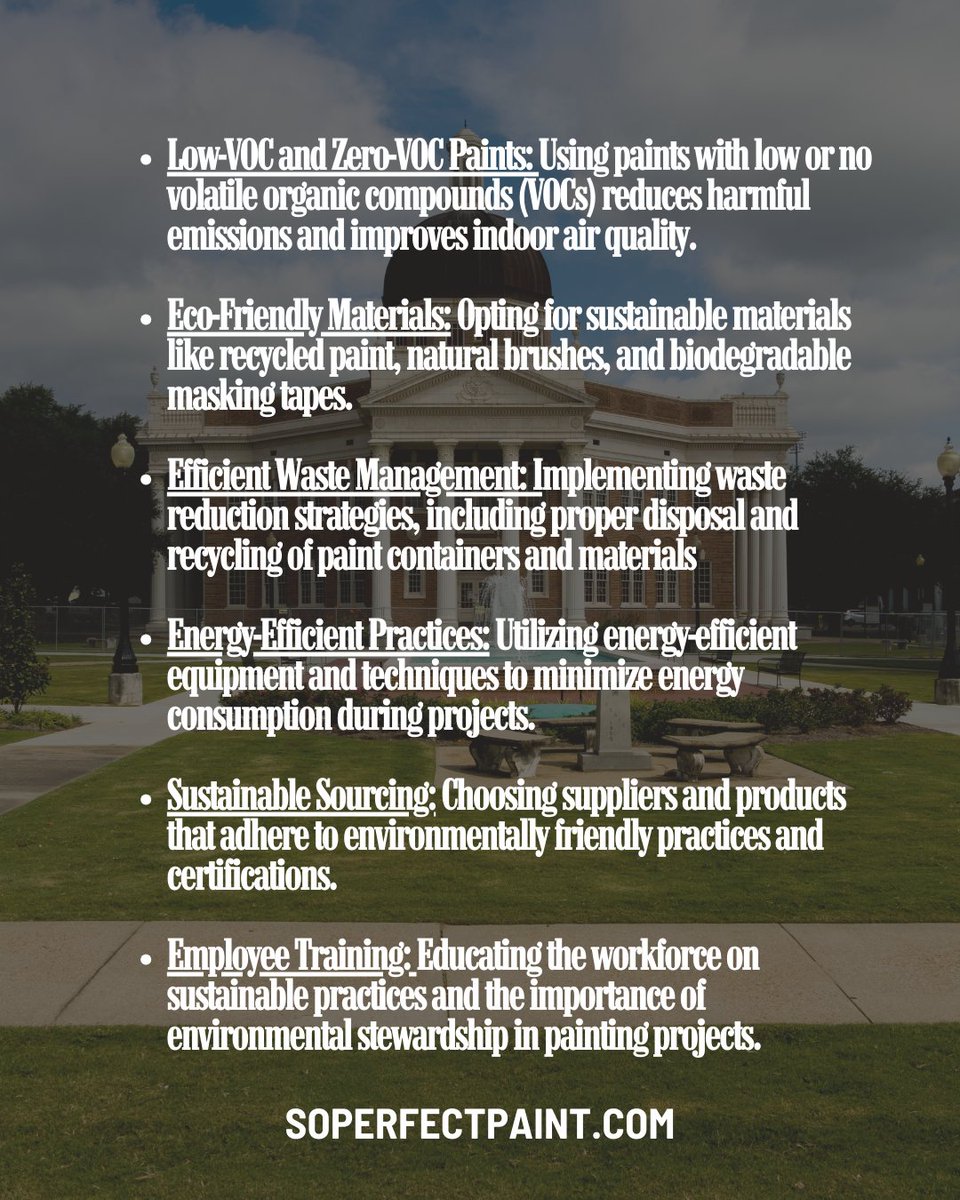 SoPerfectPaint's tweet image. Going green with government painting projects! 🌱 Discover how sustainable practices are transforming the industry for a brighter, eco-friendly future. #Sustainability #EcoFriendly #GovernmentProjects
