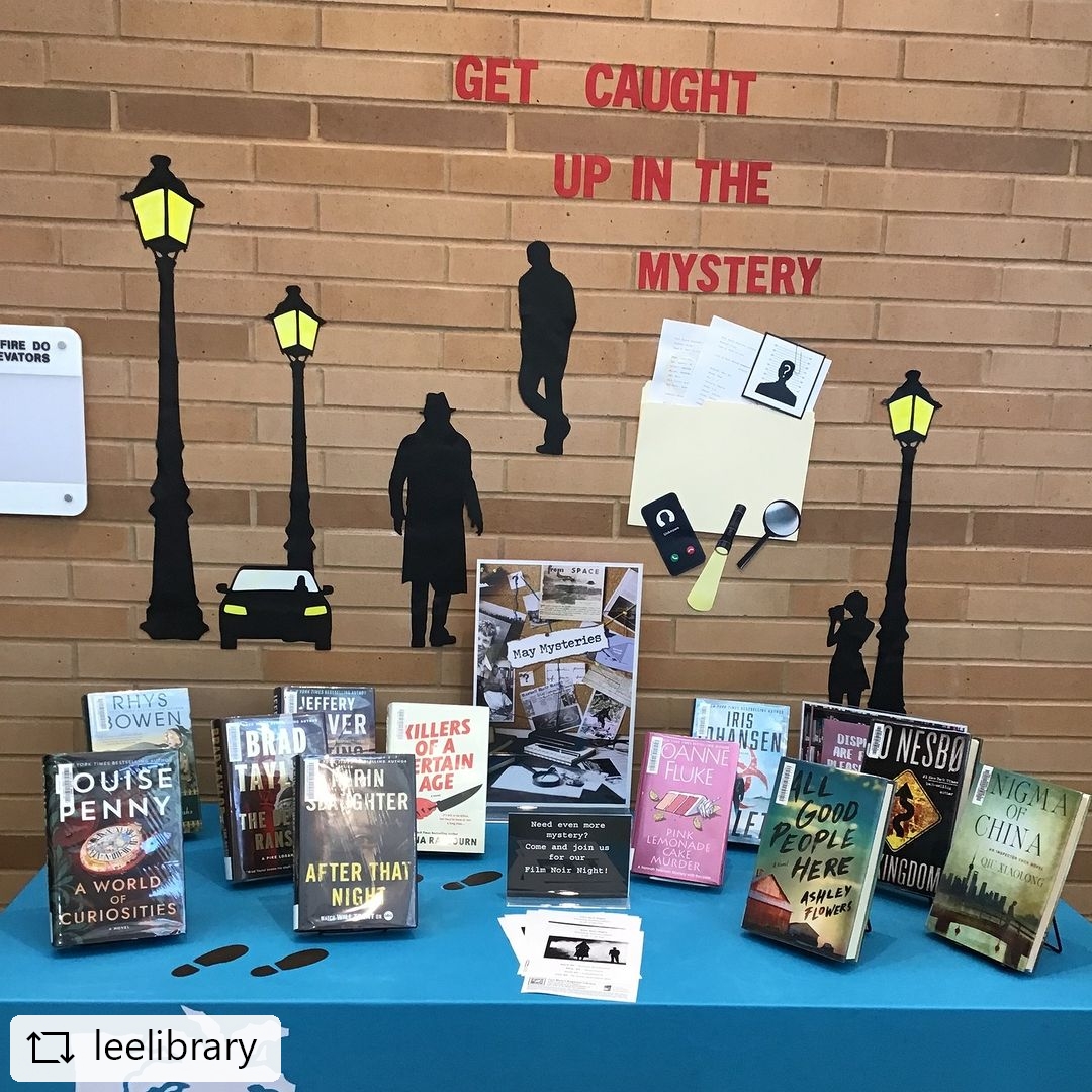 TweetFLAlibrary's tweet photo. Let's keep the mystery alive! What book displays are in your library this month?
#FloridaLibraries #LibraryDisplays #BookDisplays
#repost @leelibrary
...
Every month our librarians create fun book displays based on a theme 😎 This month's theme is "May Mysteries!" 🕵️♂️ https://t.co/G0GcQjtSI9