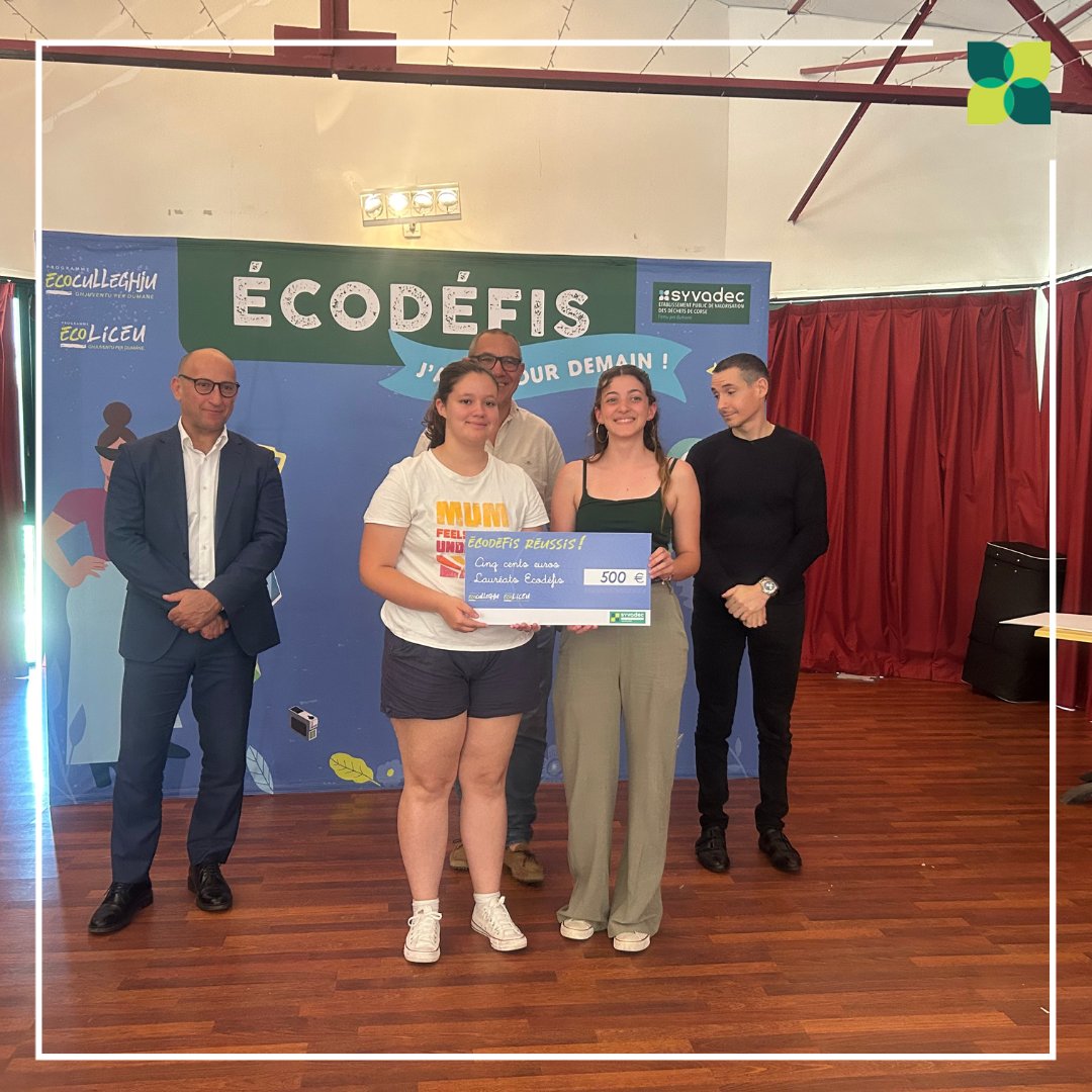 Le_SYVADEC's tweet photo. [#EcoDéfis] Le lycée Professionnel du Finosello d’Ajaccio et le collège Pascal Paoli d’Ile Rousse ont remporté, le 07/06 à Francardo, les #EcoDéfis organisés dans le cadre des programmes pédagogiques du SYVADEC. Bravo à tous les élèves ! Voir les projets 👉https://t.co/69q2K0Zmxz https://t.co/E1d6yy0FxB