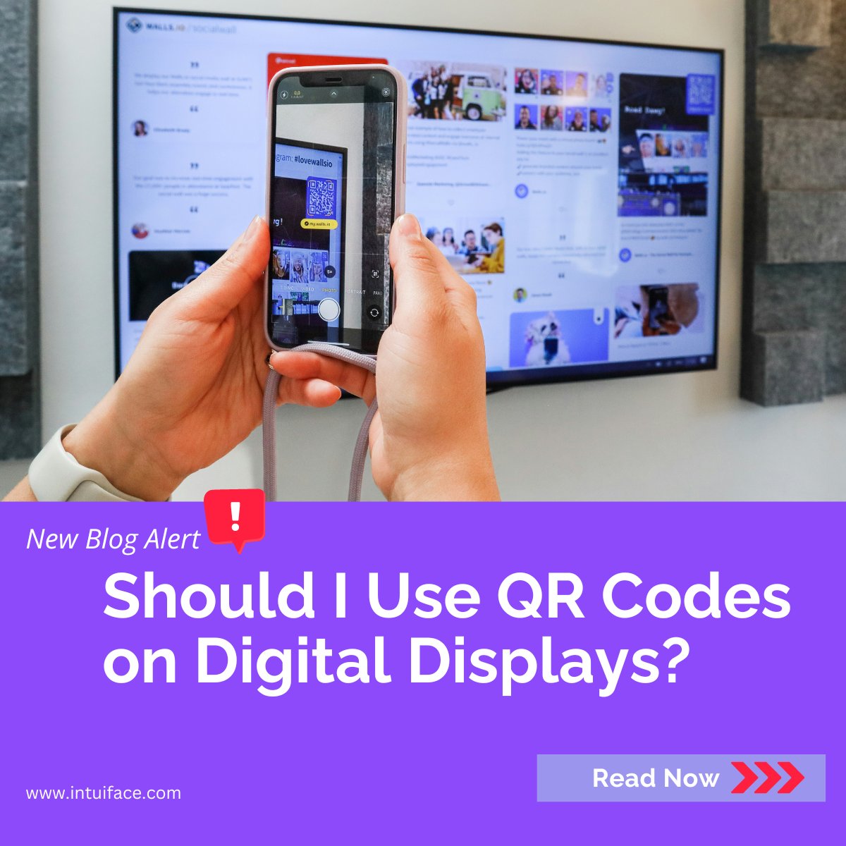 Intuiface's tweet image. Should you use QR codes on digital displays? 📲 Check out our latest blog post to learn QR code benefits and best practices for boosting customer engagement. Read more: ow.ly/LM2N50RZQJ9

#DigitalDisplays #QRCodes #MarketingTips  #InteractiveDisplays #Intuiface