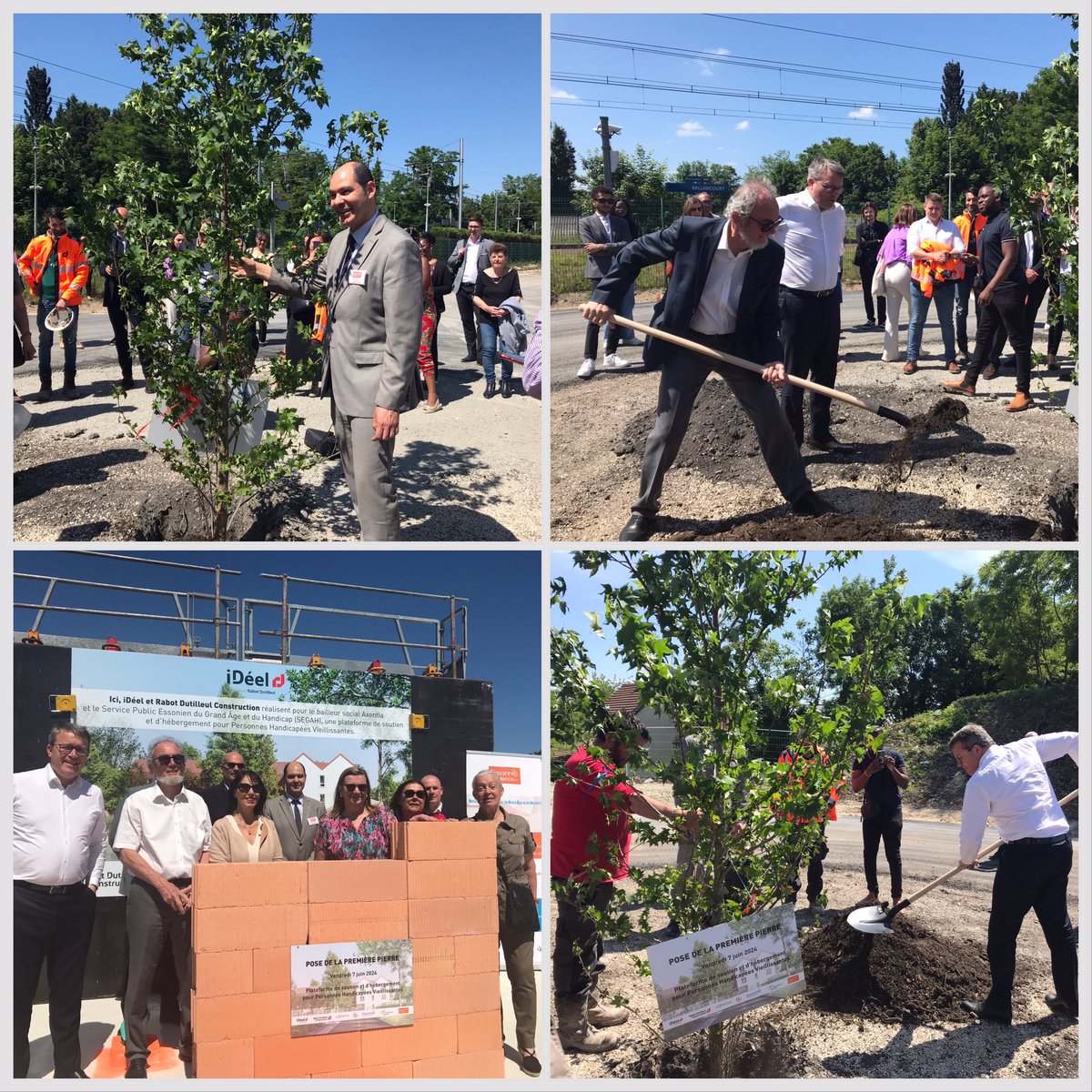 Ballancourt/Essonne. 07 juin-Pose de la 1e pierre, d’1futur établissement dédié personnes handicapées vieillissantes. Un 9e site créé par le SEGAH, qui concrétise la complétude de l’offre de Sces à destination du Grand Âge, ne faisant pas l’impasse sur les situations de handicap.